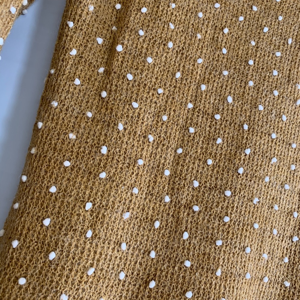 Areve Langley mustard lace skirt sweater medium - Picture 4 of 8
